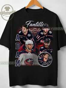 Adam Fantilli Shirt Adam Fantilli Mineral Wash T-Shirt Colors Adam Fantilli Tee Bootleg R - Svart - Visa 1
