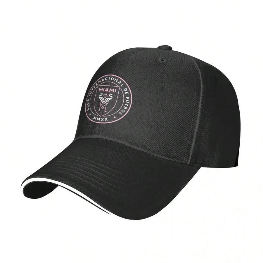 World Soccer 10 Football Baseball Caps Popular Messied Sandwich Hats Unisex Style Breathable Headwear Sport - màu đen - Xem 1