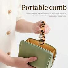 1pc Portable Acetate Hair Comb, High-Quality Hair Accessory Tool For Travel, Daily Use, And Gifts ,Hair Styling Kit ,Hair Tool For Barber Salon Home Beauty Travel Essential,Hair Products,Hair Cares, Hair Brush Hair Accessories - Multicolor - View 7