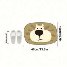 Absorbent Quick-Dry Silica Gel Rubber Bathroom Mat: Anti-Slip Mat, Soft & Comfortable - Cute Cartoon Animal Patterns, Cartoon Lion, Cartoon Bear - Bathroom And Home Decor - Mustard Yellow - View 14