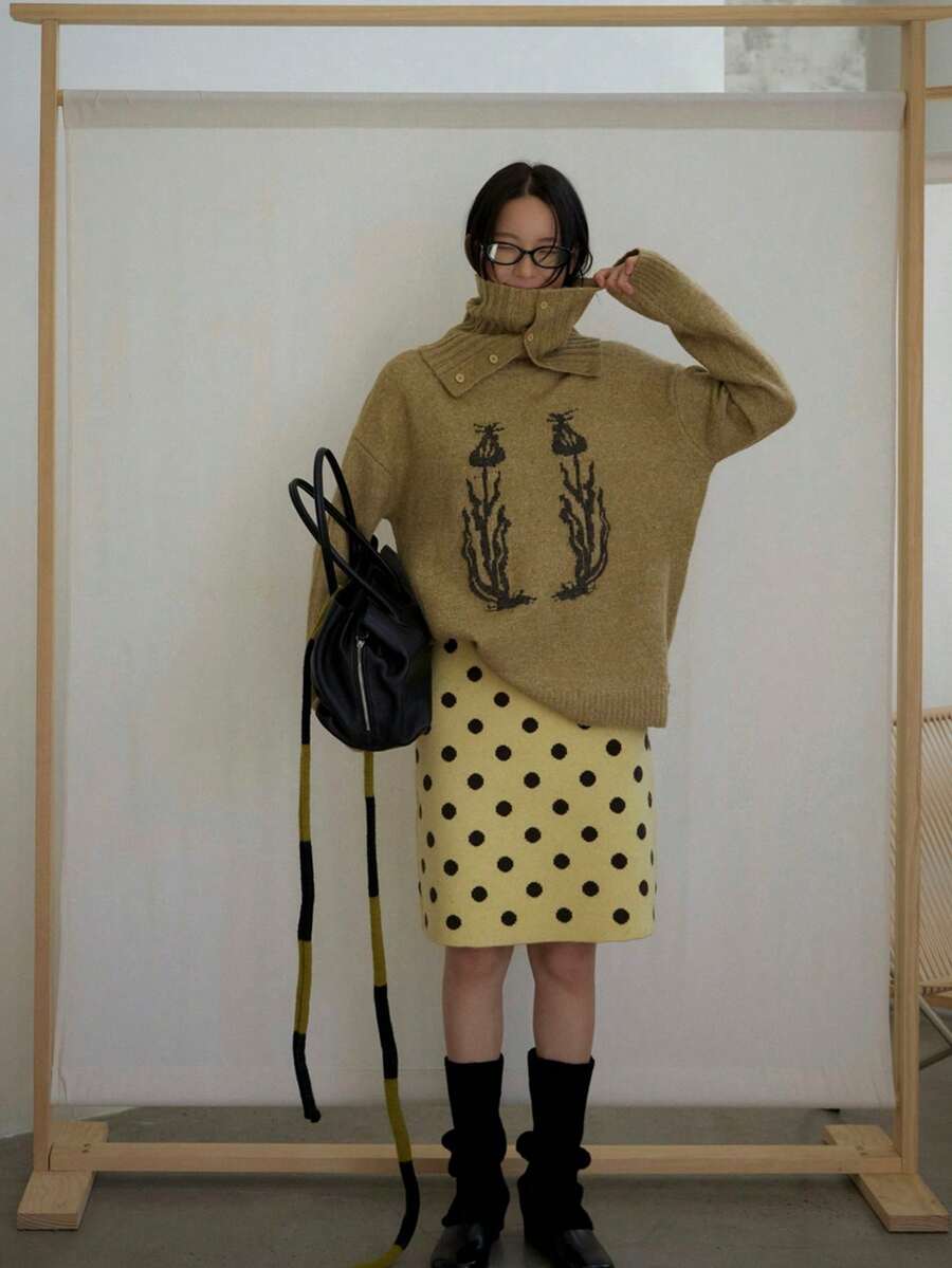 Women Skirts - 黃色 - 查看 1