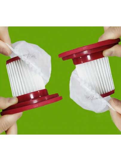 50pcs Disposable Vacuum Cleaner Filter Covers, Non-Woven Filter Net, Filter Covers, Elastic Vacuum Cleaner Filter Covers, Non-Woven Vacuum Bags, Suitable For Household Vacuum Cleaners