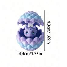 1个3D打印迷你可爱龙蛋，翻转即可展现萌萌的小龙模型，创意装饰模型，适合家居和办公场所，是送给亲朋好友的最佳手工工艺品礼物，眼睛颜色随机。 - 彩色 - 查看 9