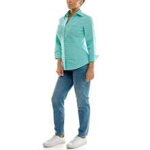 CYPNZac and Rachel Manga 3/4 con puños y Botones en la Parte Superior con Inserciones de Punto Acanalado para un Ajuste cómodo Blusas para MujerFashion - 227567169 - Ver 6