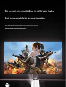 YH200 Mini Portable Smart Projector, USB Powered, Compatible With Smartphones And Tablets. It Has 360 ANSI Lumens Brightness, Supports WiFi 6 And Bluetooth 5.0, Runs On Android 11.0 OS, Built-In Hi-Fi Stereo, And Supports 1080p Playback. (Optimal Projection Distance: 0.3 Meters-1.3 Meters, Projector Should Operate At The Specified Rated Power, Otherwise It May Affect The Projection Effect.) - Multicolor - View 10