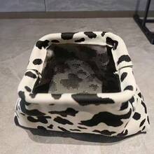 1个装冬季针织复古化妆包，可装口红，女士化妆包，小型收纳化妆盒，女士旅行包，铅笔盒，日常大容量化妆刷收纳袋 - 彩色 - 查看 10