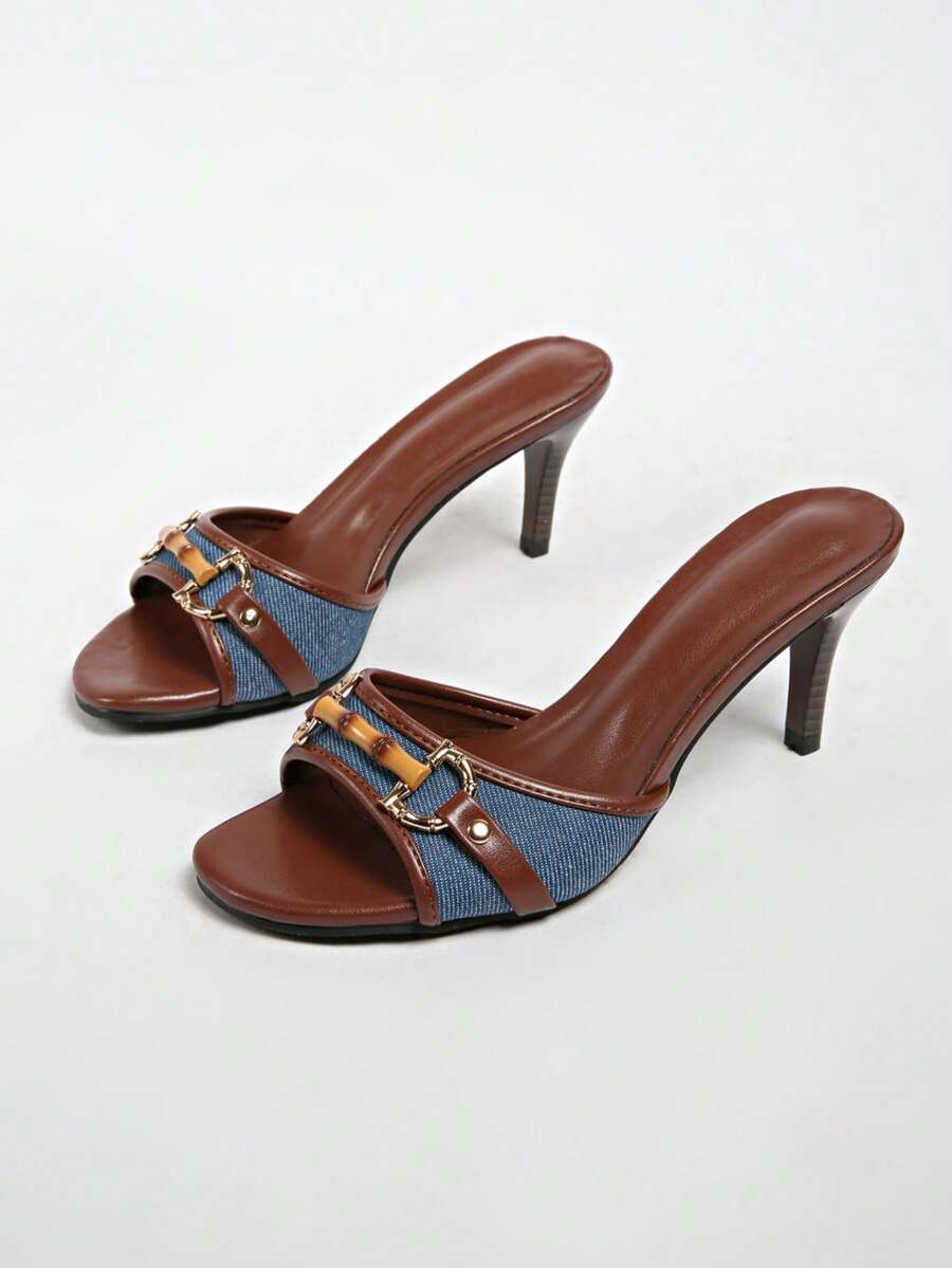 Women's Summer New Arrival Mid-Heel Open Toe Buckle Strap Sandals