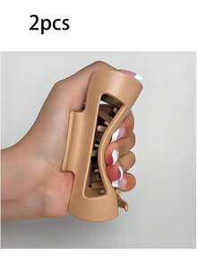 2pcs Soft Silicone Hair Claw, Silicone Grip Clips Won't Scratch Head, Anti-Fall For Driving, Protect Occiput, Available In 4 Colors - Multicolor - View 12