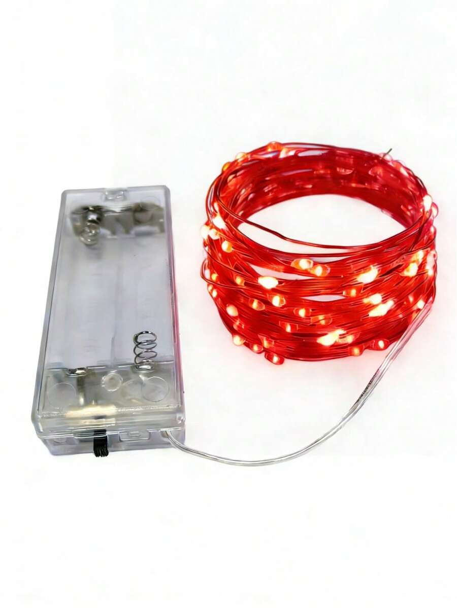 2 buc/set Luminițe festive cu LED-uri alb cald, sârmă de cupru, 2-5 m, alimentate cu baterii (bateriile nu sunt incluse), potrivite pentru Ziua Îndrăgostiților, Ramadan, nuntă, dormitor, decorațiuni pentru petreceri