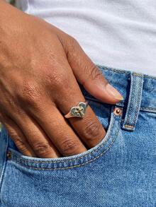 1 chiếc nhẫn hình nơ dễ thương bằng bạc Sterling S925 đính đá Cubic Zirconia, thích hợp đeo hàng ngày và làm quà tặng cho nữ, món trang sức tinh tế. - nhẫn - Xem 4