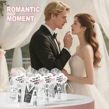 婚礼礼盒套装 - 4 件/盒，包含婚纱元素护手霜和口红 + 礼品纱布袋 + 爱心卡片，婚礼分发专属套装 - 婚禮風格禮品套裝 - 查看 3