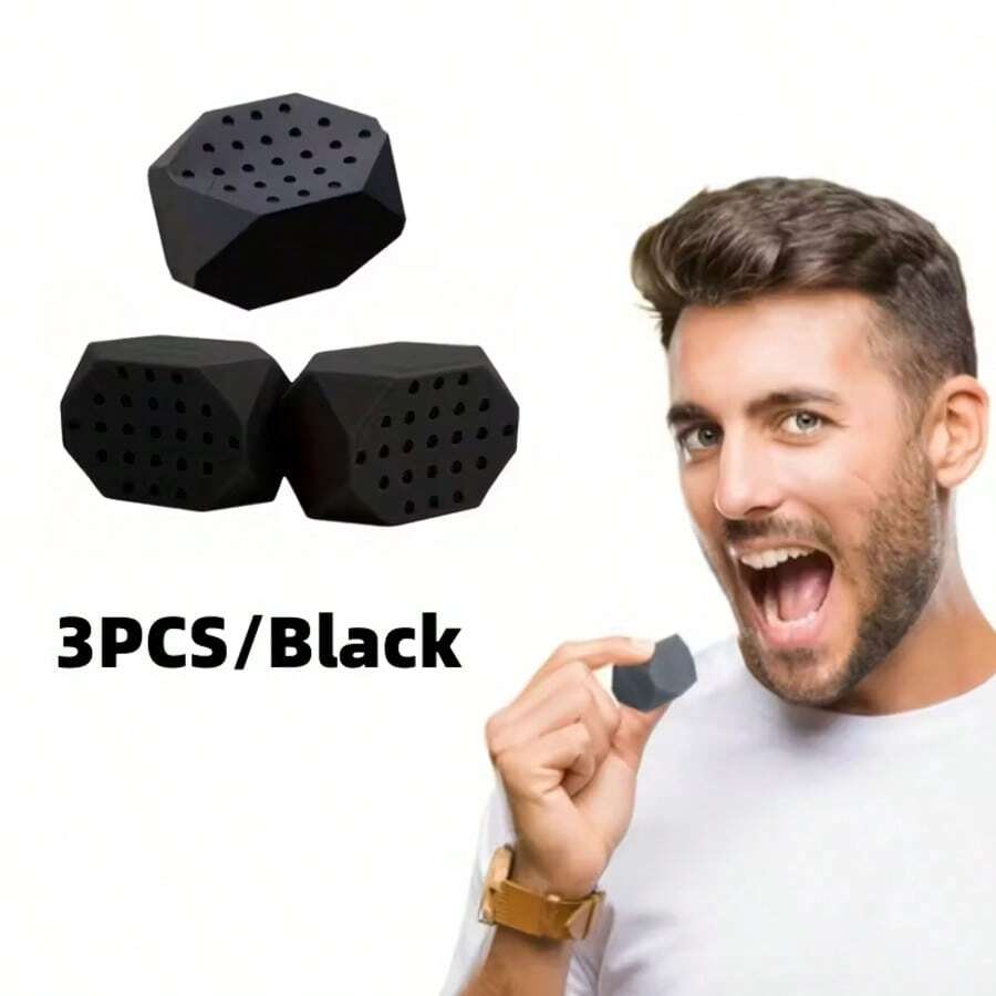 1pc 7th Generation Face Muscle Exerciser, Jaw Trainer, Face Slimming Massager - Black - View 1