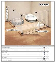 Easy Installation Rabbit Fence, Cat Cage, Pet Enclosure, Small Cat Isolation Gate, Small Animal Barrier, Iron Small Dog Teddy Fence, Indoor Home Use - Assembled Version - View 12