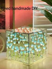 1套20朵郁金香花，手工DIY创意迷你夜灯，3D立体花卉氛围灯，优雅桌面装饰，贴心礼物，客厅家居装饰，婚礼装饰，情人节礼物 - 彩色 - 查看 16