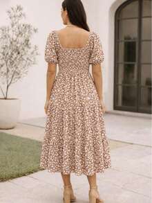 Women Long Dresses - Flowering Coffee - View 3