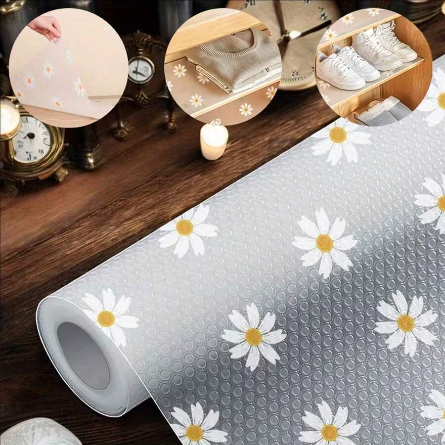 1 tấm lót tủ bếp in hình hoa cúc, chống dầu, chống ẩm, chống nấm mốc, chống thấm nước, có thể cắt được, lót ngăn kéo chống trượt bằng EVA, không có keo dính, lựa chọn mùa xuân hè, quà tặng cho phù dâu, trang trí phòng ngủ, bãi biển, du lịch, dành cho nam, dành cho nữ, kỳ nghỉ, Ngày Quốc tế Phụ nữ, đồ dùng cần thiết khi đi du lịch, quà cưới, Y2K, phòng ngủ, phụ kiện xe hơi nữ, trang trí nhà bếp, đồ dễ thương, quà tặng Ngày của Mẹ, trang trí phòng ngủ, sân vườn, trang trí nhà bếp, mùa hè, bãi biển, đồ dùng cần thiết khi đi du lịch, trang trí phòng, đồ chơi mềm, lễ tốt nghiệp - Nhiều màu - Xem 1