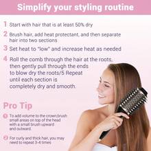 Hair Dryer Brush Blow Dryer Brush - One-Step Hot Air Styler Volumizer With ALCI Plug - Fight Frizz And Add Volume - Color Gold - 查看 4