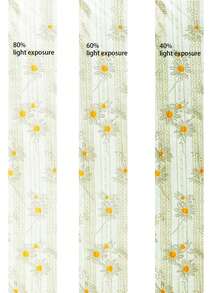 1pc French Floral Pattern Curtain For Bedroom And Kitchen