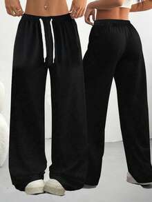 Quần thể thao nữ ống đứng, thích hợp cho chạy bộ, tập luyện, tập gym, du lịch ngoài trời, dạo phố, thoáng khí, phù hợp mọi mùa, màu đen xuân. - màu đen - Xem 6