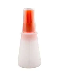 1pc Silicone Flat-bottomed Barbecue Oil Bottle With Brush, Multifunction Pastry Brush For Kitchen