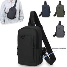 Fashionable Men's Sling Bag, Chest Bag, Shoulder Bag, Multi-Layer Storage, Adjustable Left/Right, Key Hook Accessory, Suitable For Business Commute, Vacation Travel, Hiking, Cycling, Outdoor Sports Or Street, Holiday Gift - Multicolor - View 3