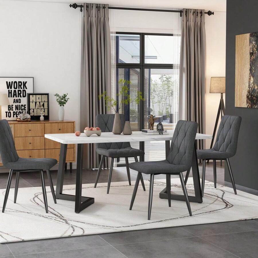 Dining Chairs - Grey - View 1