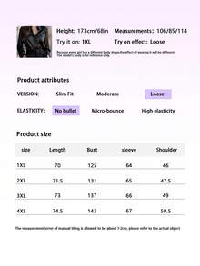 大码秋冬女装时尚、优雅、休闲、简约、通勤、日常纯色套头袖单排扣长袖翻领开襟衬衫，冬季服装，女士秋季服装，女士纽扣衬衫，婚礼宾客衬衫，商务休闲女装，职业女士正装，女士工作上衣，女士正式上衣，秋冬上衣，秋冬衬衫 - 黑色 - 查看 4