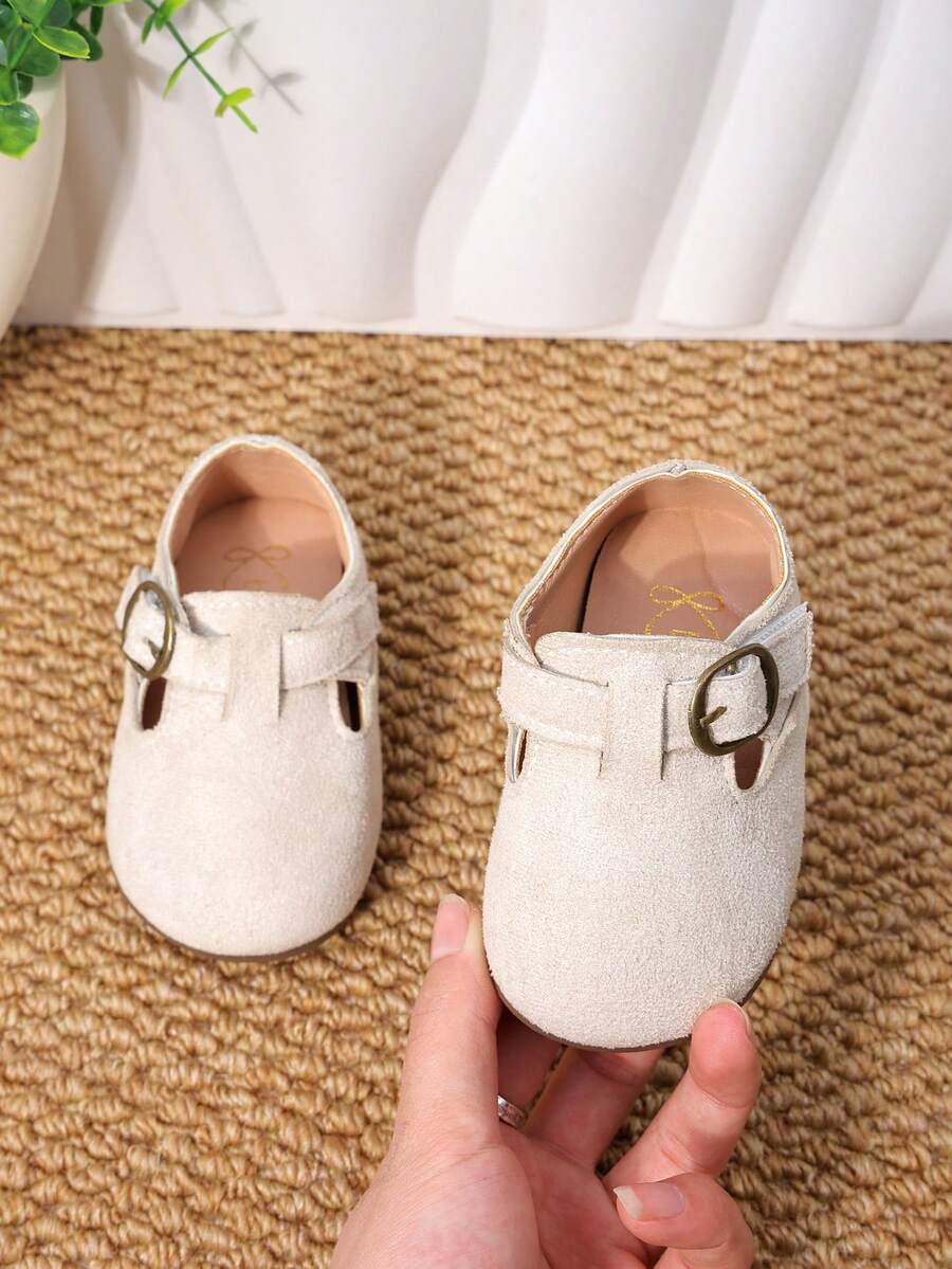 Toddler Kids Shoes, British Style Girls Leather Shoes, New Spring/Autumn Boys & Girls Soft Bottom Shoes, Baby Moccasins - Beige - View 1