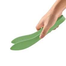 1Pcs Pinzas de Silicona para Parrilla, Pinza de Pan Antiadherente, Resistente al Calor, para BBQ, Ensalada, Cocina y Servir - Gris - Ver 12