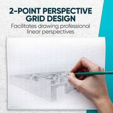 Kooalaa Tools | Drawing Perspective (1 And 2-Point) Large Sketch Pad (2 Point - 11 X 17) - 2Point-11x17 - View 4