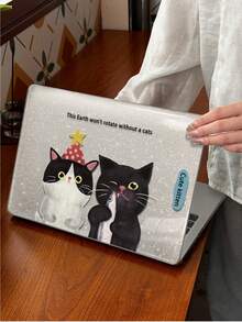1 Piece, Cartoon Cat Pattern | Shiny Transparent Acrylic Ultra-Thin Laptop Case | Compatible With Air13 2025/Pro16 M3 M2 | Combines Fingerprint Resistance, Shock Resistance, And Heat Dissipation | An Essential Protective Case For Office And Study Use. - Multicolor - View 8