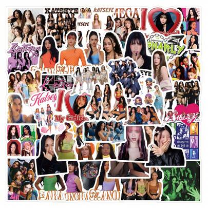 60Pcs Katseye Stickers Katseye Gifts Katseye Merch Katseye Poster Katseye Decor Vinyl Stickers Stickers For Water Bottle, Hydroflask, Guitar, Luggage, Phone, Case, Laptop, Skateboard, Gifts