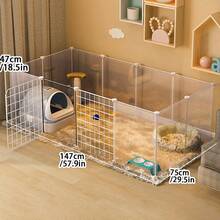 Pet Fence, Home Use Isolation Cat Cage, Dog Fence, Large Free Space Indoor Cat Nest, Assembled Cage, Cat Cage