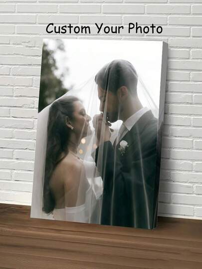 1 pieza Impresión personalizada única en lienzo - Personaliza tu personaje de dibujos animados, impresionante arte decorativo moderno de pared, decoración de pared personalizada en lienzo hecha a partir de tus preciosas fotos. Decoración del hogar de moda, arte de pared personalizado, regalo personalizado