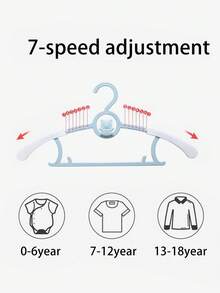 20pcs Adjustable Baby Clothes Hangers, Retractable Infant Drying Rack, Household Clothing Hanging Organizer
