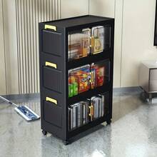 Collapsible Stackable Storage Bins Stackable Storage Containers Aesthetic Home Decor Multi Scene Space Saving Organization Solution Toy Storage Bins For Closet Kitchen Bathroom Office Dorm Garage Travel Foldable Storage System With Lids Versatile Storage Container For Clothes Shoes Books Makeup Office Supplies Room Decoration Essentials - 黑色 - 查看 8