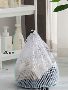 1pc Washing Machine Drawstring Laundry Bag With Rope Stopper, Exquisite Laundry Bag To Prevent Clothing Deformation. Machine Wash Specific, Thickened Mesh Bag, Laundry Mesh Bag Bundle Pocket. Laundry Storage And Organization, Storage&Organization Products, Home&Daily Necessities - Multicolor - View 12