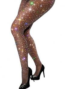Sparkly Fishnets Tights Fishnet Stockings Rhinestone Fishnet Tights For Women