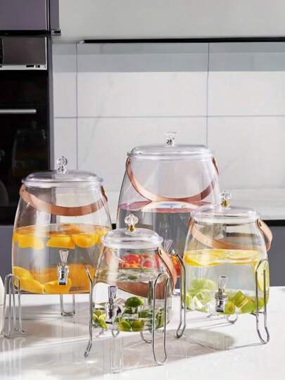 1pc Large Capacity Cold Water Pitcher Without Faucet, High-End Refrigerator Iced Tea/Juice Dispenser