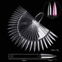 一套50片扇形指甲油练习贴片，指甲油颜色展示板 - 彩色 - 查看 12