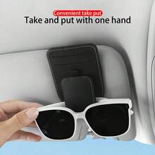 1 szt. Torba do przechowywania osłon przeciwsłonecznych w samochodzie, wielofunkcyjny, modny uchwyt na okulary przeciwsłoneczne, kompaktowa konstrukcja oszczędzająca miejsce, akcesorium do osłon przeciwsłonecznych w samochodzie, wielokolorowe opcje, duża pojemność, dwa przegródki na karty, klips do okularów, kieszeń na karty, praktyczna, łatwy dostęp, adsorpcja magnetyczna, automatyczne zamykanie, dekoracja wnętrza samochodu - Montowany na samochodzie - Zobacz 4