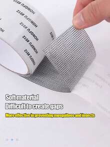 1 Roll Self-Adhesive Window Screen Repair Tape, Waterproof Mesh Patching Tape, Suitable For Dorm Doors/Curtains, Strong Adhesive Repair Tape For Fixing Damaged Screens (Note: Batch Differences May Cause Variations In Serial Number And Color. We Apologize For Any Inconvenience.)
