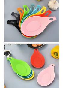 2pcs Heat Insulation Spoon Rest, Kitchen Supplies, Christmas Gift - Multicolor - View 5