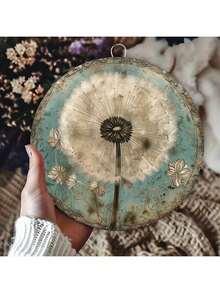 1件复古蒲公英金属标牌，趣味金属海报，2D平面印刷多用途金属装饰，易于悬挂，适用于房间装饰、家居装饰、厨房装饰、办公室装饰、花园装饰、户外装饰、卧室装饰、客厅装饰、咖啡厅装饰、餐厅装饰、车库装饰、酒吧装饰 - 彩色 - 查看 2