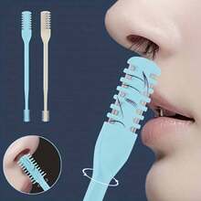 2pcs Double-Sided Knife Nose Hair Trimmer With Storage Box, Portable Manual Nose Hair Removal Razor Kit For Men & Women, Washable 360-Degree Rotating Nose Hair Groomer - Nose Care Tools, Hair Products And Accessories For Barber Salon Beauty Travel Essentials - 彩色 - 查看 1