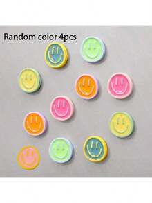 5/10pcs Smiling Face Fridge Magnets - Refrigerator Magnets For Kitchen & Office, Whiteboard & Cabinet Decor, Dishwasher-, Holiday Gift For Friends - Multicolor - View 10