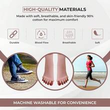 Happy Feet Toe Separator Alignment Socks - Comfortable Toe Separator Socks Massage Sock – Prevent Foot Cramp And Hammertoes - 淺粉紅色 - 查看 7