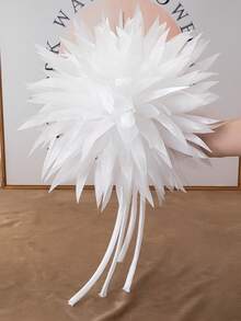 1枚26毫米新款法式极简风格大号欧根纱尖叶胸针，百搭女士饰品，适合情人节、宴会、派对、节日佩戴 - 尖葉胸針 - 查看 5