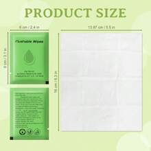 Flushable Wipes Travel Size Individually Wrapped For Women And MenUnscented Wet Wipes Travel Size For Adult Women Men Girl And Homeless Green Pack Of 50 - 綠色 - 查看 2