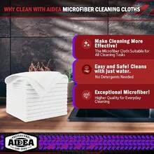 Microfiber Cleaning Cloth White 10PK, Microfiber Towels For Cars, Premium Car Cloths, Dusting Cloth Lint Free Cleaning Rags For SUVs, House, Kitchen, Window, Workshops,12*12",40065059 - 白色 - 查看 2